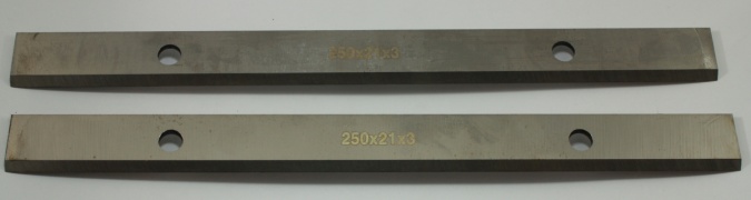 Нож 250мм с отверстиями (пара) (сталь 65г) фото 1